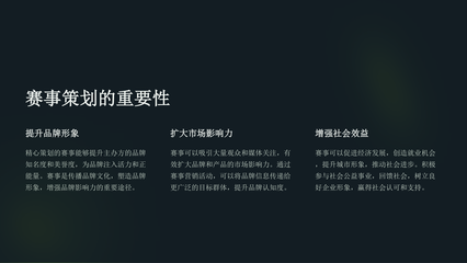 赛事的策划与实施 从构想到落地的系统性工程